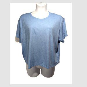 NWOT Torrid Relaxed Signature Jersey Crew Neck Crop Tee Blue  Plus 1X